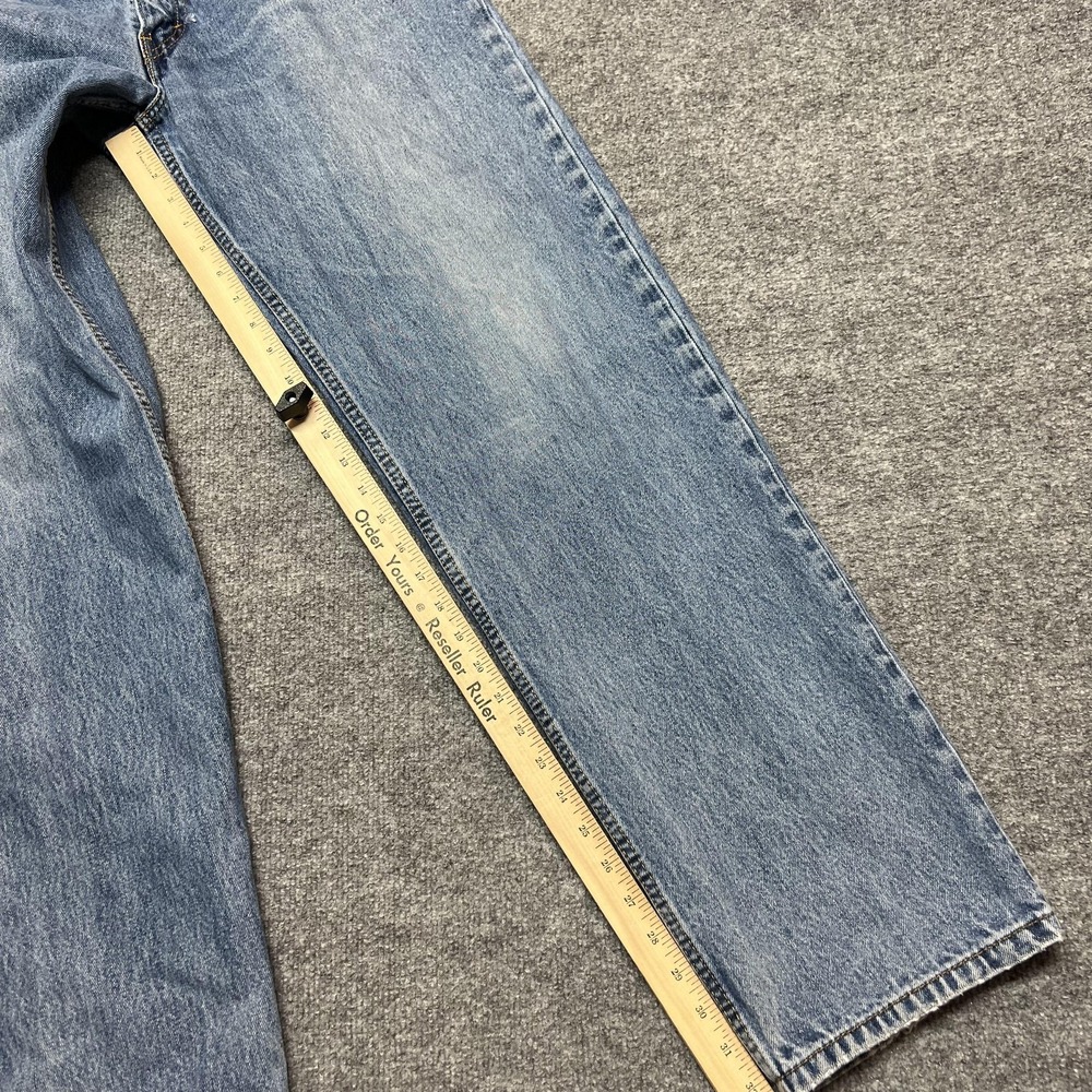 Levis 550 Jeans Mens 36x34 Blue Light Wash Relaxed Tapered Denim Pants Casual - Picture 15 of 16